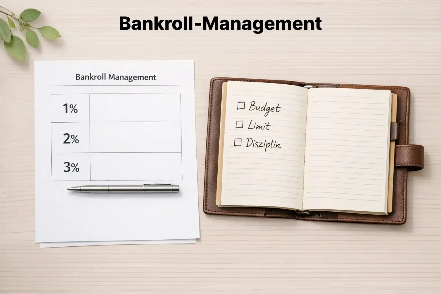 Organisierte Planung von Wettkapital mit Dokumenten