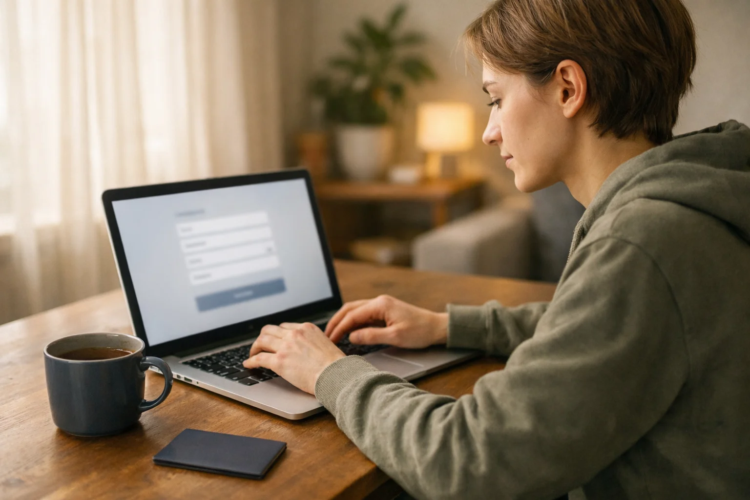 Registrierungsprozess bei einem Wettanbieter am Laptop