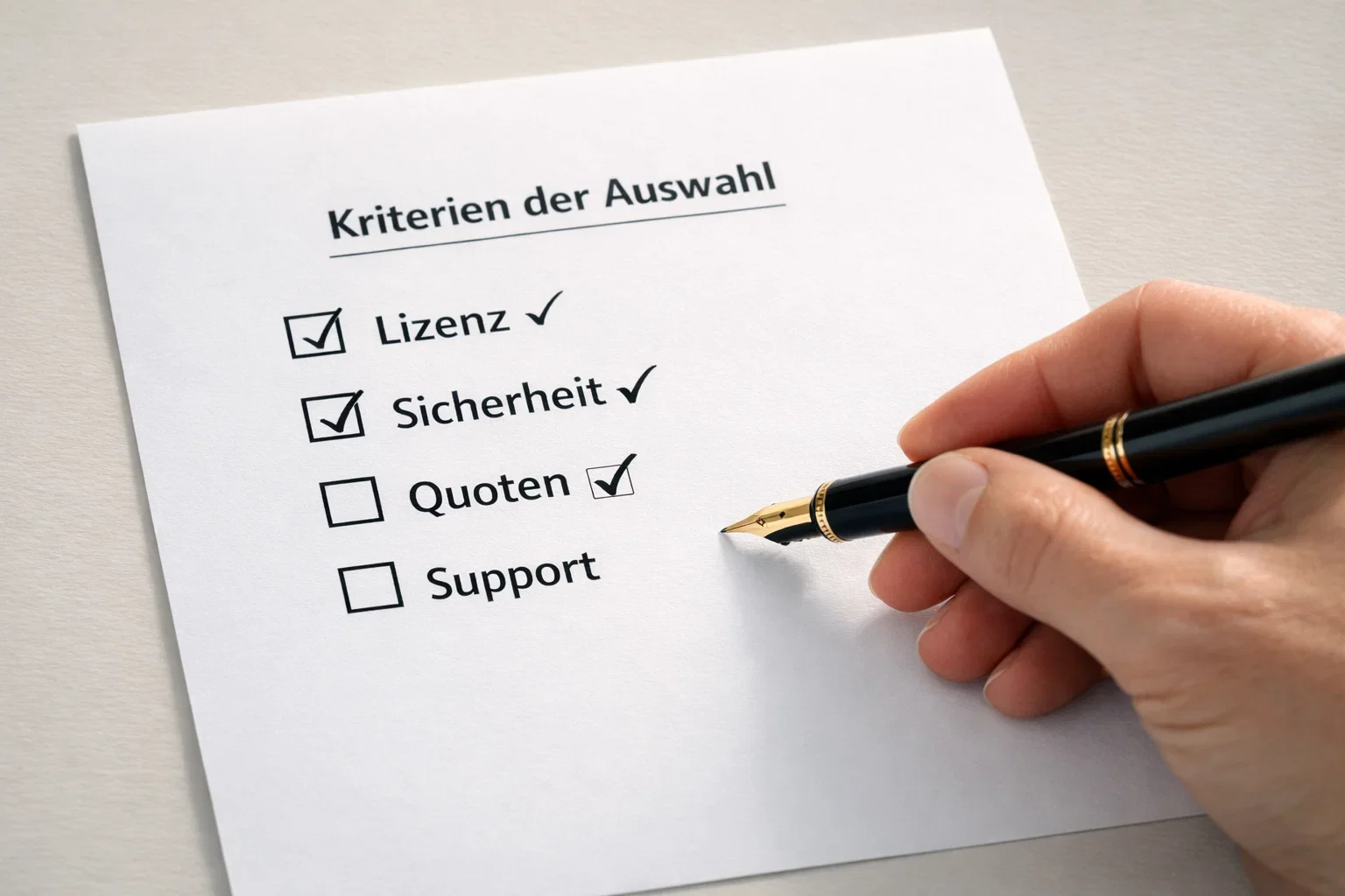 Checkliste mit wichtigen Kriterien für Wettanbieter